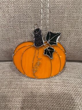 Stained Glass Pumpkin Suncatcher